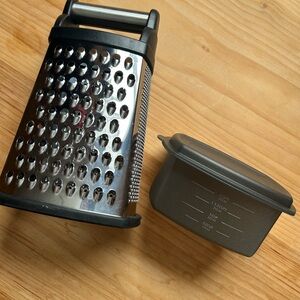KitchenAid Stainless Steel Box Grater with Gray Catcher